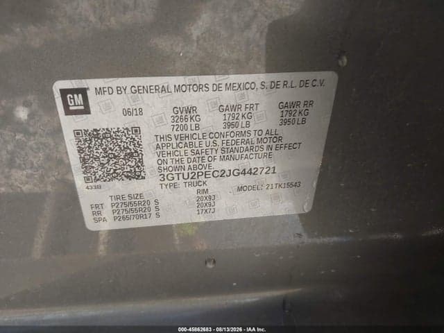 2018 GMC SIERRA 1500 DENALI 9