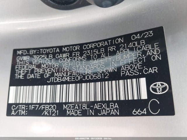 2023 TOYOTA COROLLA LE 9