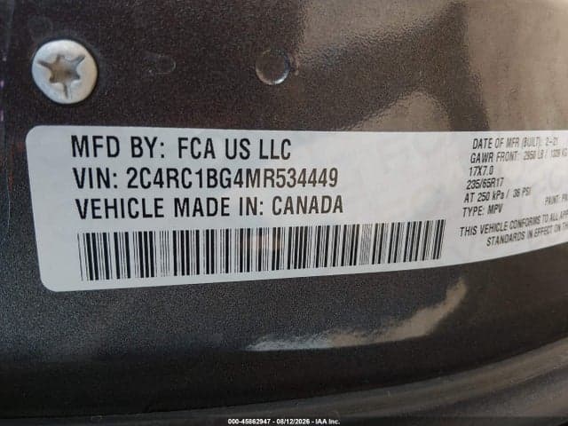 2021 CHRYSLER PACIFICA TOURING L 9