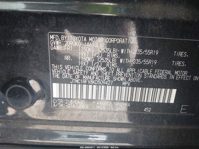 2019 TOYOTA RAV4 XLE PREMIUM 9