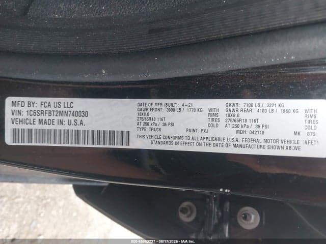 2021 RAM 1500 9