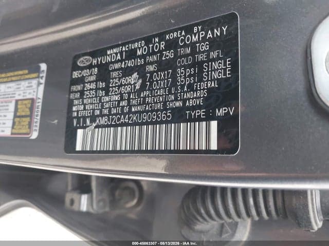 2019 HYUNDAI TUCSON SE 9