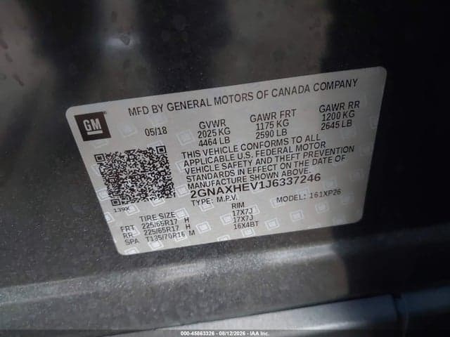 2018 CHEVROLET EQUINOX LS 9