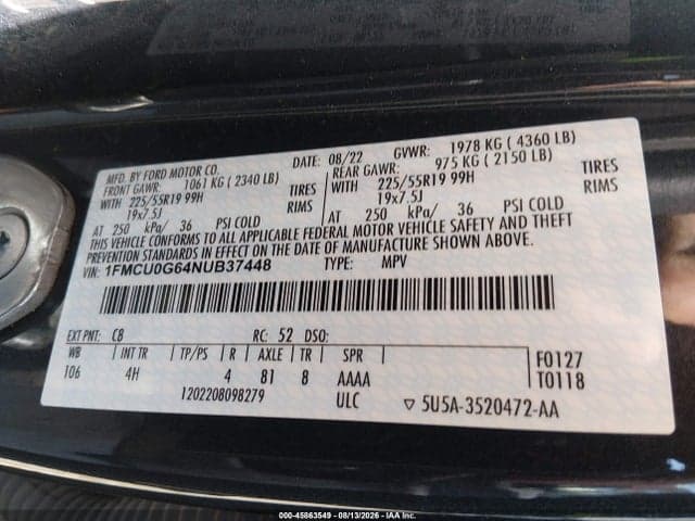 2022 FORD ESCAPE SE 9