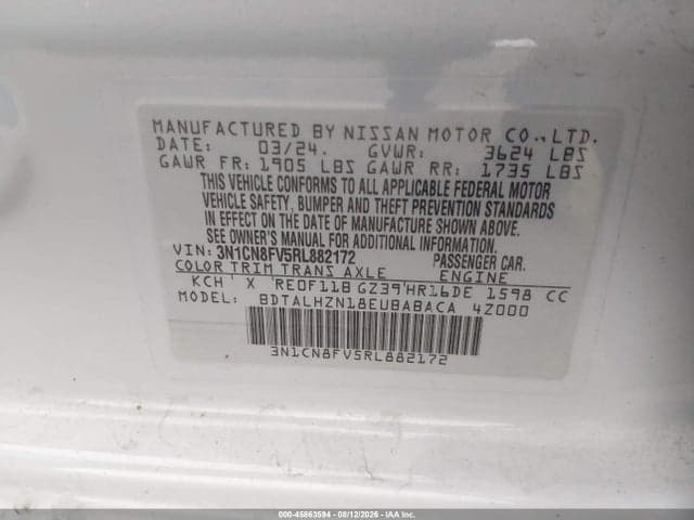 2024 NISSAN VERSA 1.6 SR 9