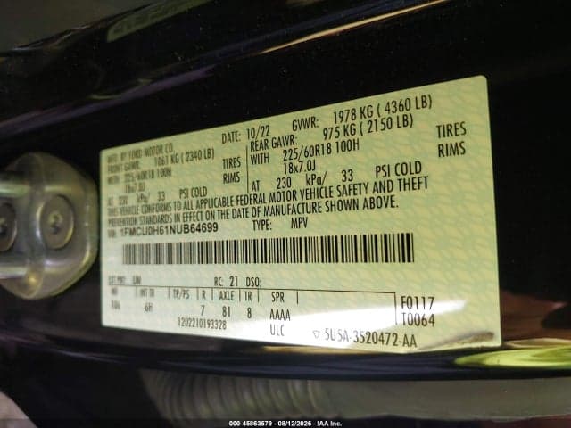 2022 FORD ESCAPE SEL 9