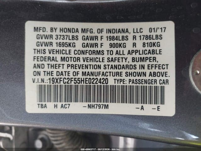 2017 HONDA CIVIC LX 9