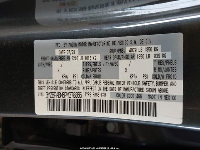 2023 MAZDA MAZDA3 2.5 S SELECT 9