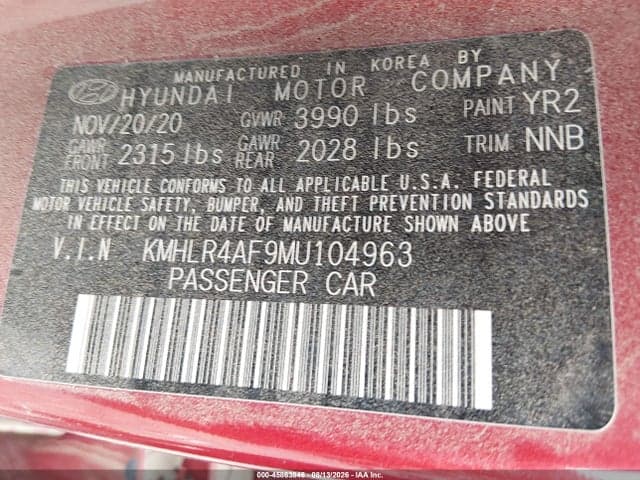 2021 HYUNDAI ELANTRA N LINE 9