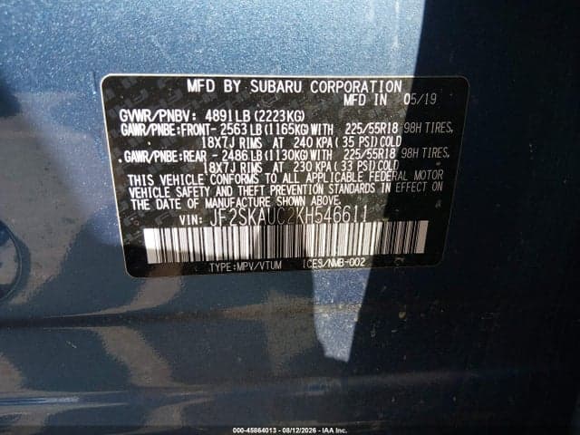 2019 SUBARU FORESTER LIMITED 9