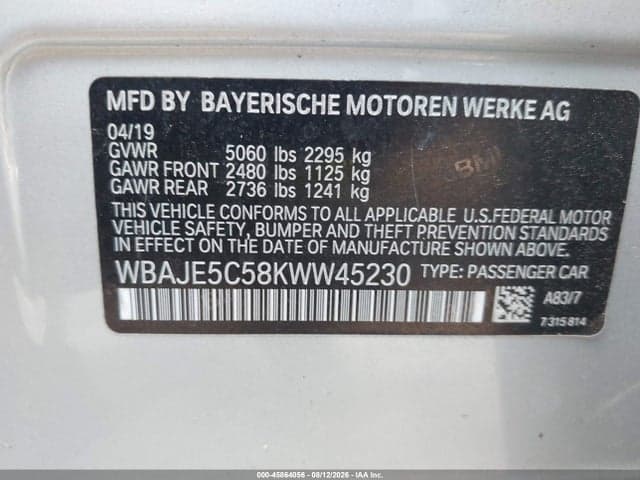 2019 BMW 540I 9