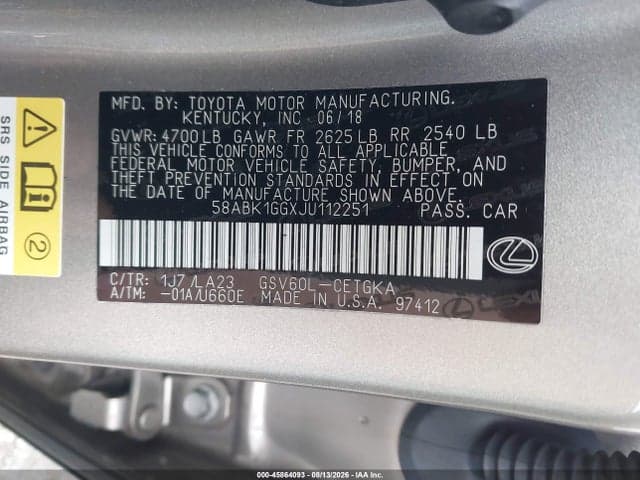 2018 LEXUS ES 350 9