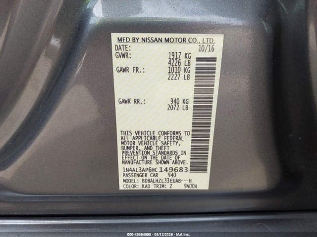 2017 NISSAN ALTIMA 2.5 SR 9