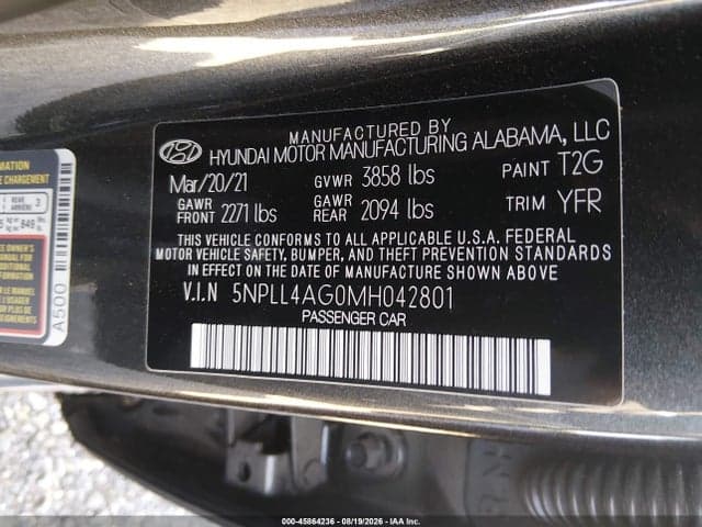 2021 HYUNDAI ELANTRA SE 9