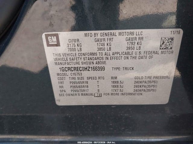 2017 CHEVROLET SILVERADO 1500 LT 9