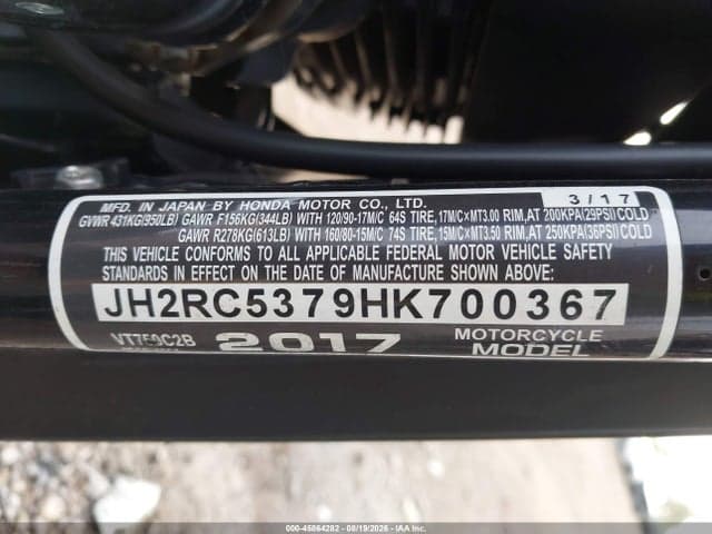 2017 HONDA VT750 C2B 10