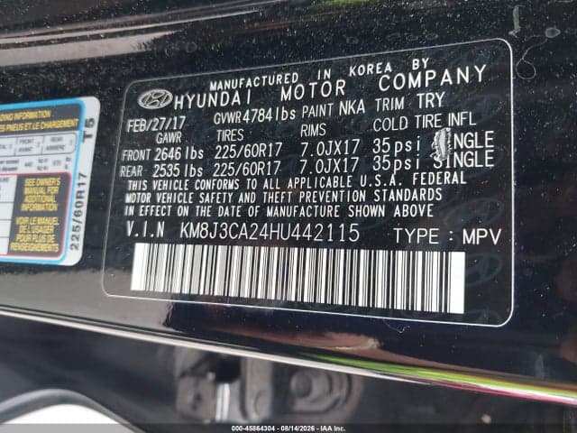 2017 HYUNDAI TUCSON ECO 9