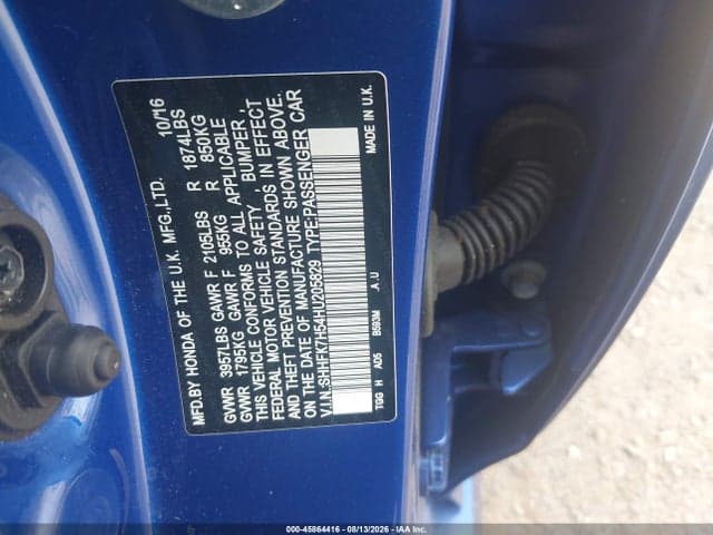 2017 HONDA CIVIC EX 9