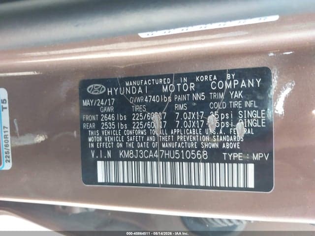 2017 HYUNDAI TUCSON SE 9