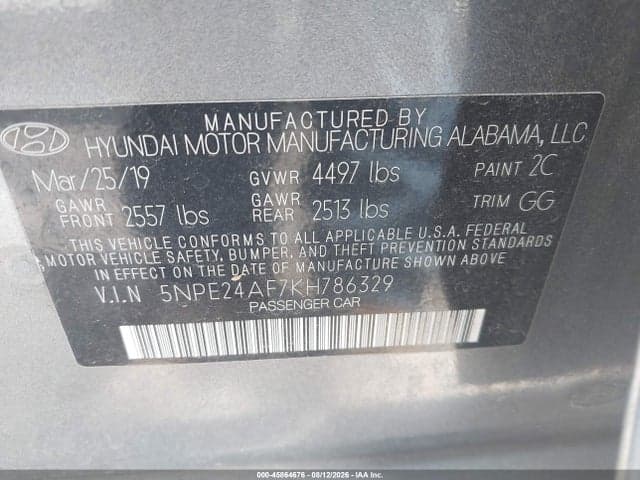 2019 HYUNDAI SONATA SE 9