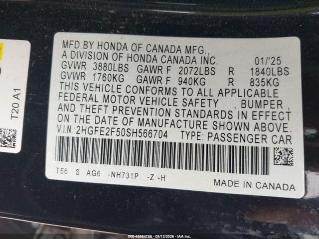 2025 HONDA CIVIC SPORT 9