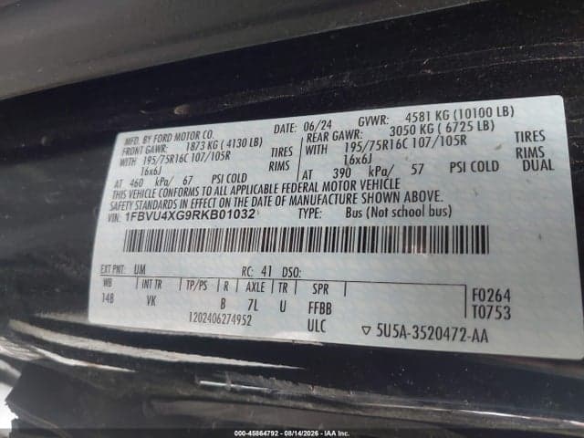 2024 FORD TRANSIT-350 PASSENGER VAN XL 9