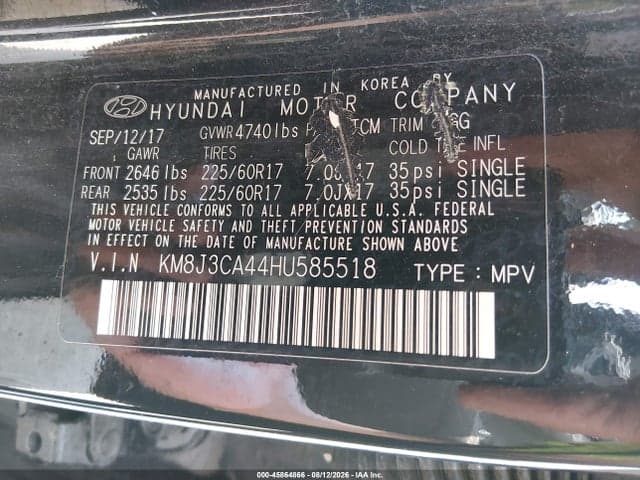 2017 HYUNDAI TUCSON SE 9