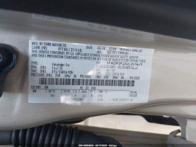 2018 FORD FOCUS SE 9