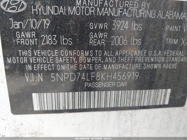 2019 HYUNDAI ELANTRA SE 9