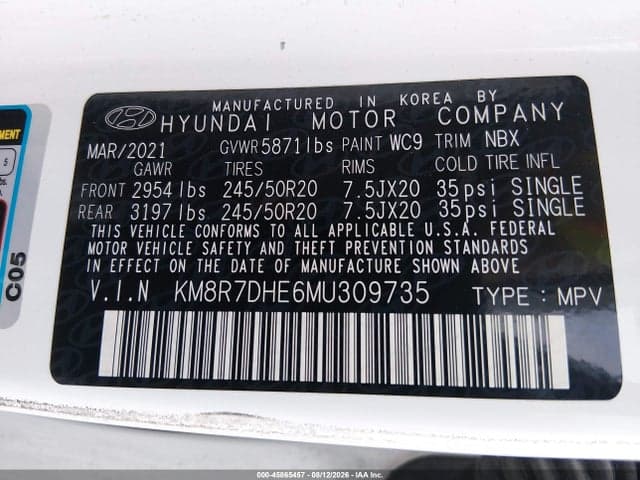 2021 HYUNDAI PALISADE CALLIGRAPHY 9