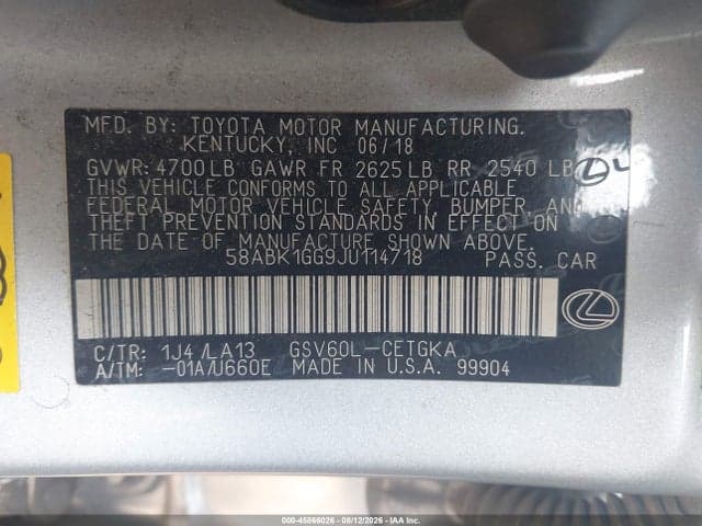 2018 LEXUS ES 350 9
