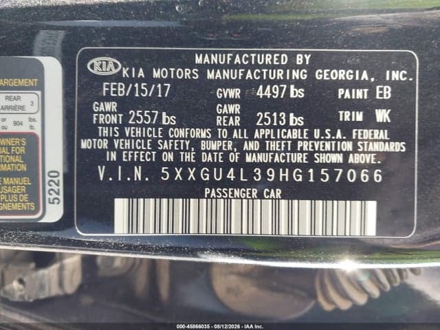 2017 KIA OPTIMA EX 9