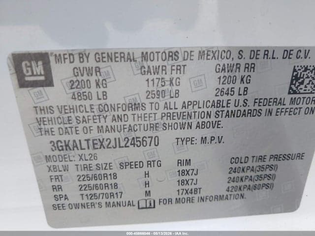 2018 GMC TERRAIN SLE 9