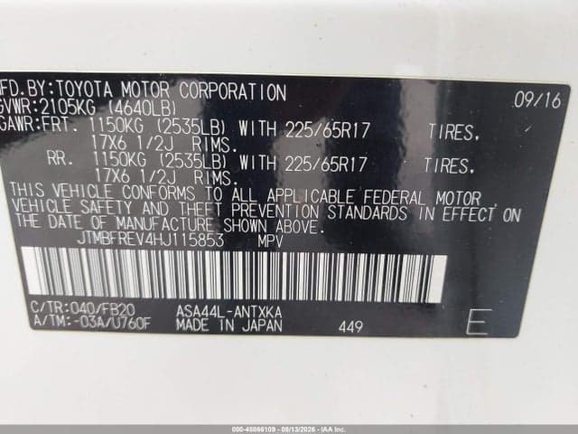 2017 TOYOTA RAV4 LE 9