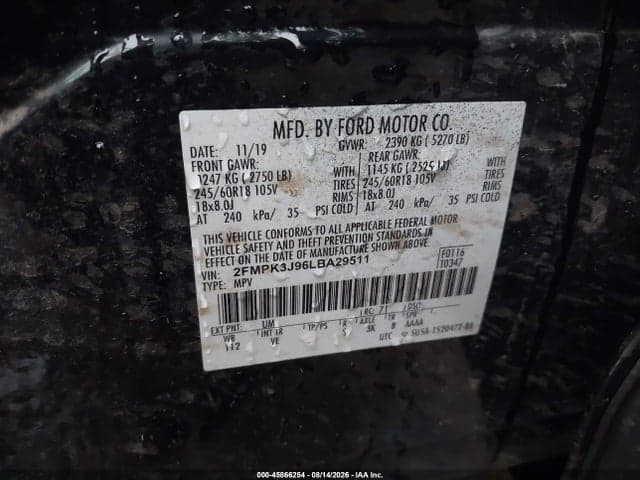 2020 FORD EDGE SEL 9