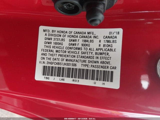 2018 HONDA CIVIC LX 9