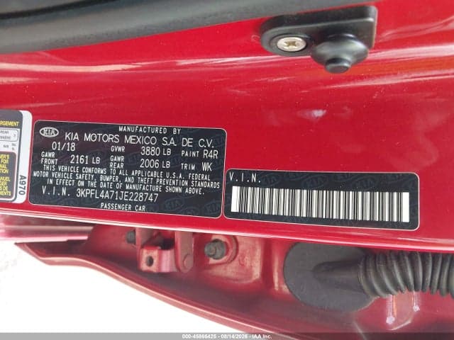 2018 KIA FORTE S 9