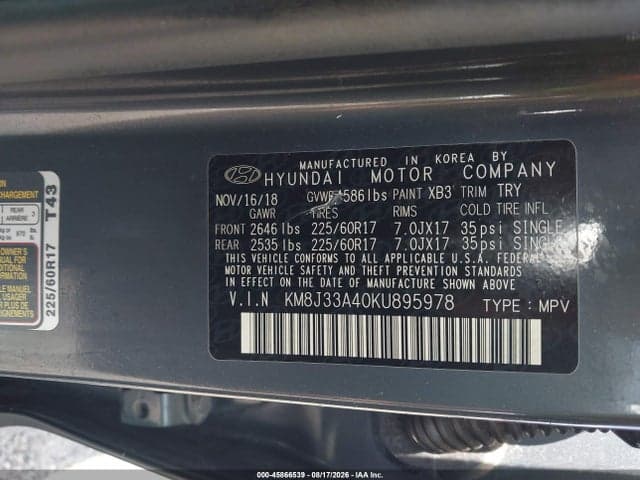 2019 HYUNDAI TUCSON VALUE 9