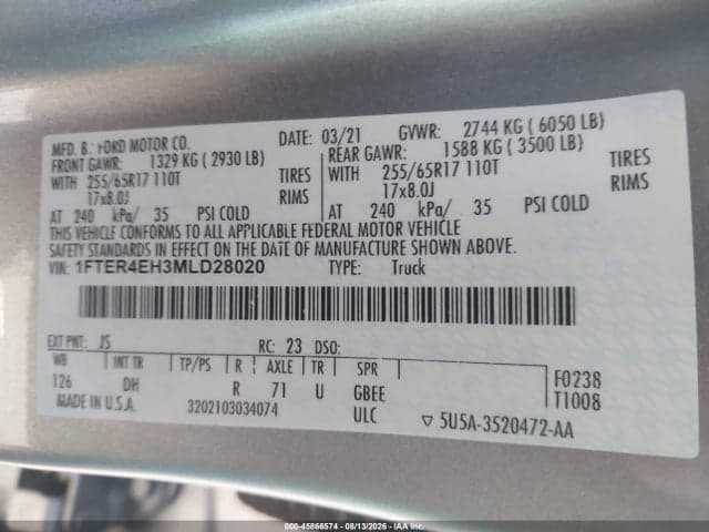 2021 FORD RANGER LARIAT 9