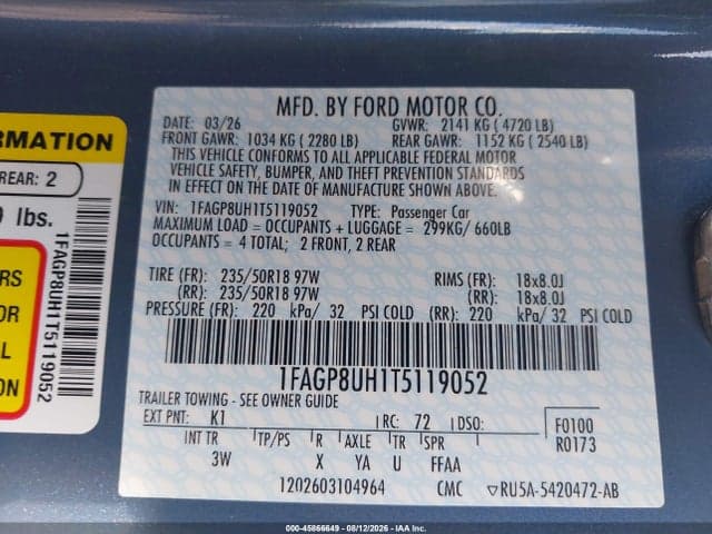 2026 FORD MUSTANG ECOBOOST PREMIUM 9