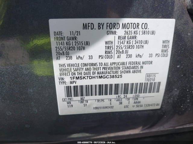 2021 FORD EXPLORER XLT 9