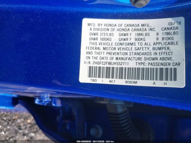 2018 HONDA CIVIC EX 9