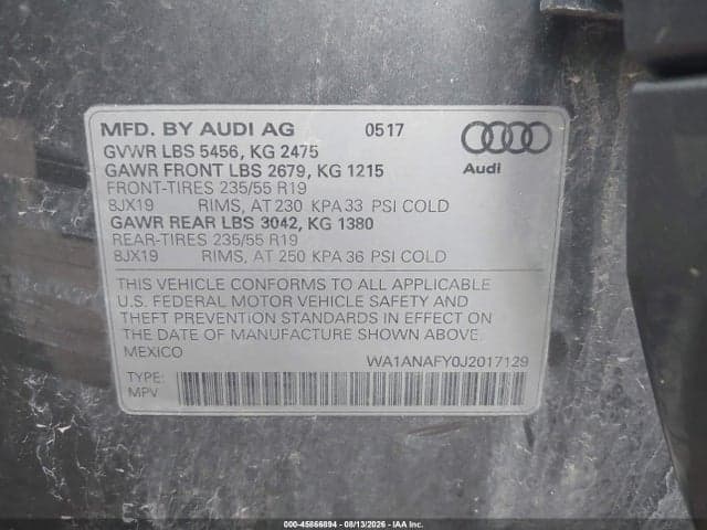 2018 AUDI Q5 2.0T PREMIUM/2.0T TECH PREMIUM 9