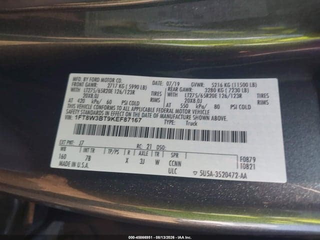 2019 FORD F-350 PLATINUM 8