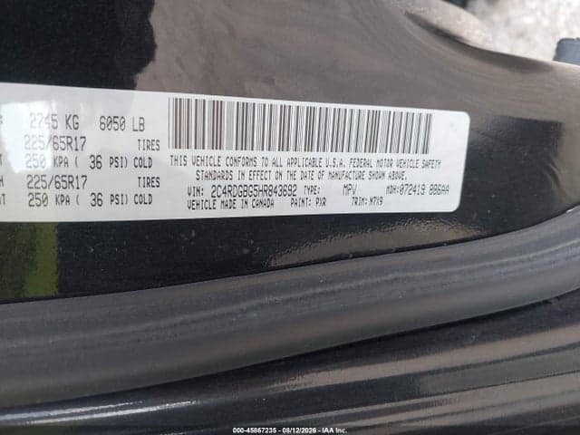 2017 DODGE GRAND CARAVAN SE PLUS 9