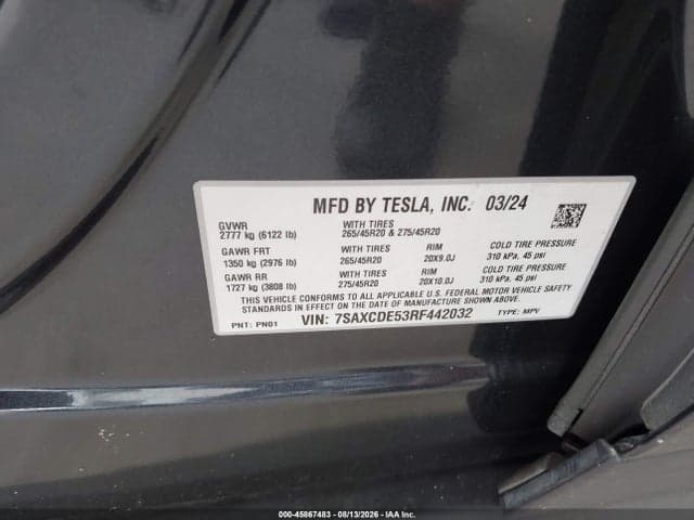 2024 TESLA MODEL X LONG RANGE 9