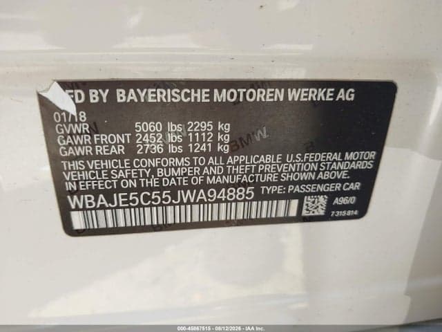 2018 BMW 540I 9