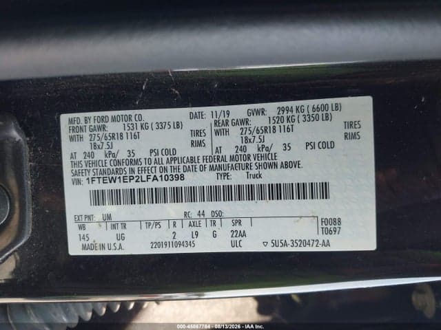 2020 FORD F-150 XLT 9