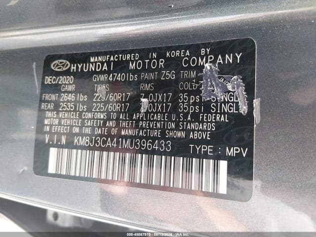 2021 HYUNDAI TUCSON VALUE 9