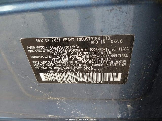 2017 SUBARU FORESTER 2.5I PREMIUM 9